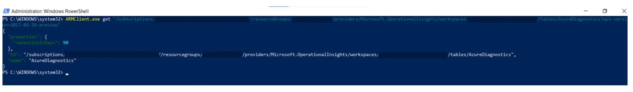 add the table name and API information