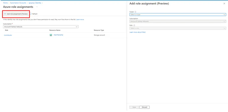 Add role assignment (Preview) page